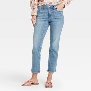 NWOT Universal Thread High-Rise Slim Straight Fit Cropped Jeans 00 Short